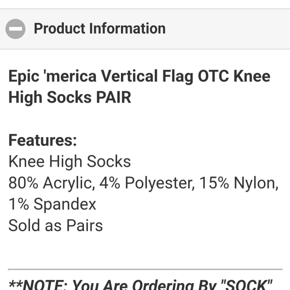 (5) Epic Sports 'Merica Socks (4) S and (1) M